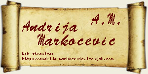 Andrija Markočević vizit kartica